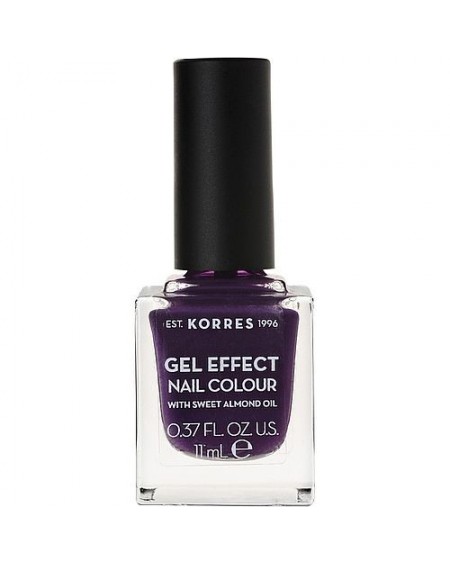 korres Gel Effect Nail Colour 75 (Violet Garden) Με Αμυγδαλέλαιο &amp; Διάρκεια έως 10 Ημέρες. 11ml