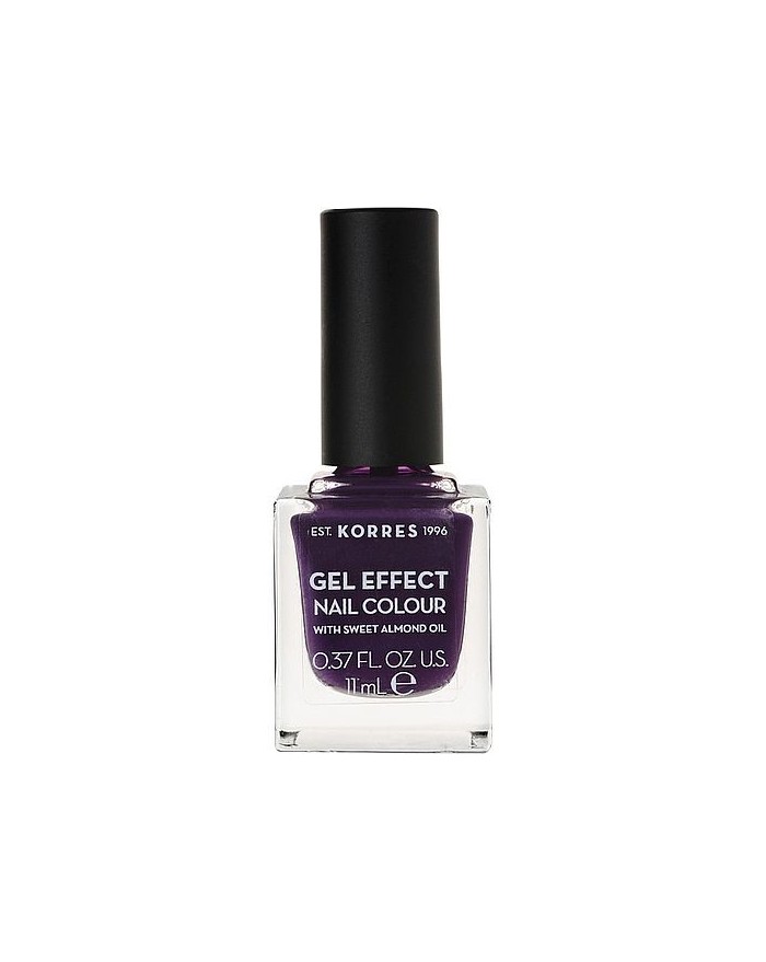korres Gel Effect Nail Colour 75 (Violet Garden) Με Αμυγδαλέλαιο & Διάρκεια έως 10 Ημέρες. 11ml