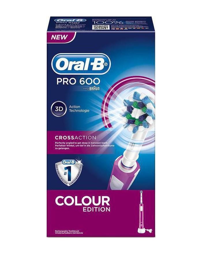Oral-B Pro 600 CrossAction Colour Edition Pink
