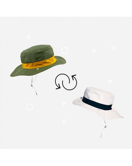 KiETLA Παιδικό Καπέλο Υφασμάτινο Αντιηλιακό Panama για Αγόρι Χακί