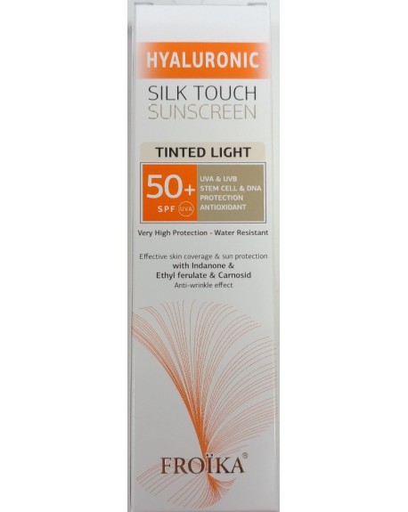 Froika Hyaluronic SilkTouch Sunscreen Tinted Light Cream Αδιάβροχο Αντηλιακό Προσώπου SPF50 με Χρώμα 40ml
