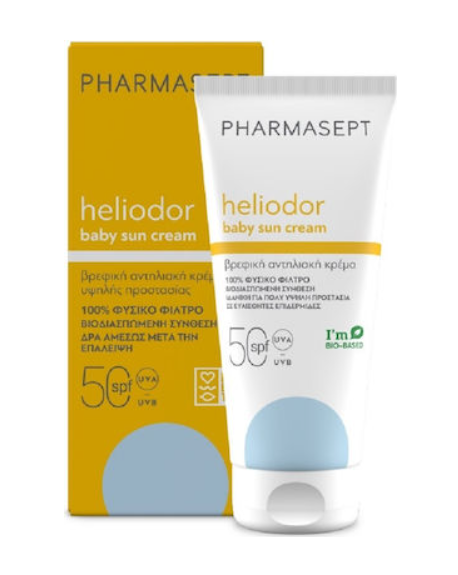 Pharmasept Αδιάβροχο Βρεφικό Αντιηλιακό "Heliodor" για Πρόσωπο & Σώμα σε Γαλάκτωμα με 50Spf 100ml