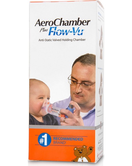 Trudell Plus Flow-Vu AeroChamber Small Αεροθάλαμος Εισπνοών Κατάλληλος για Παιδιά με Μάσκα (0-18 μηνών)