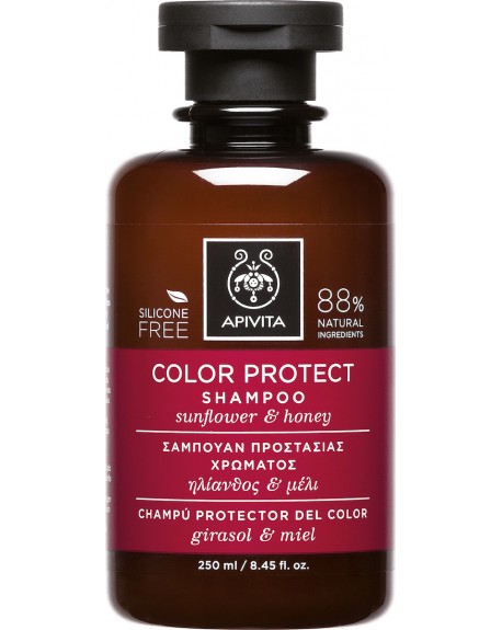 Apivita Color Protect Sunflower & Honey Σαμπουάν για Διατήρηση Χρώματος για Βαμμένα Μαλλιά 250ml