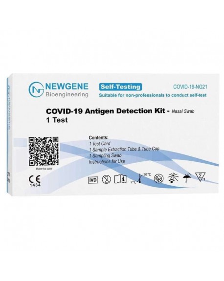 Newgene Covid-19 Antigen Detection Kit 1τμχ Nasal Swab Διαγνωστικό Τεστ Ταχείας Ανίχνευσης Αντιγόνων