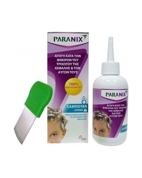Paranix Αντιφθειρικό Χτενάκι & Σαμπουάν για Παιδιά 200ml